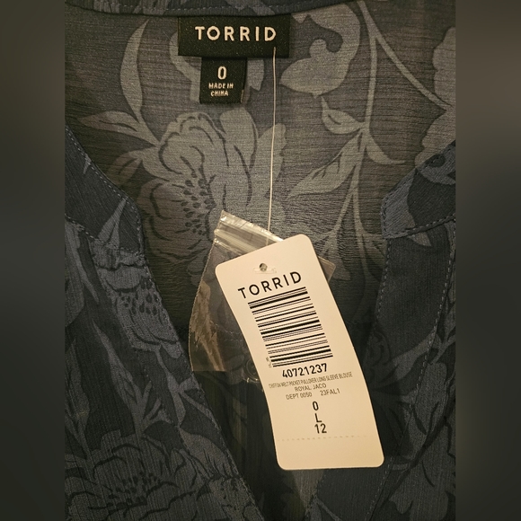 NWT Torrid Sheer Blouse - Picture 2 of 4